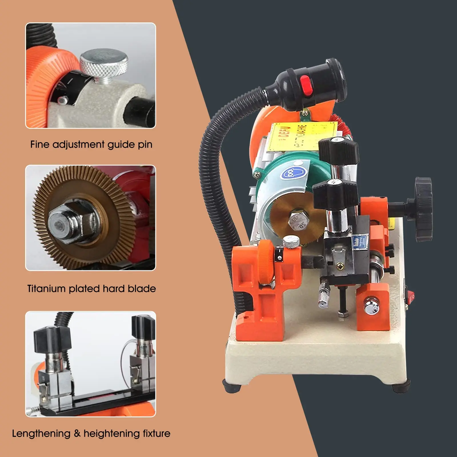 Cutting Machine Horizontal Duplicating Machine Key Duplicating Machine Double-head Manual Multi-function Blade Lock 220v