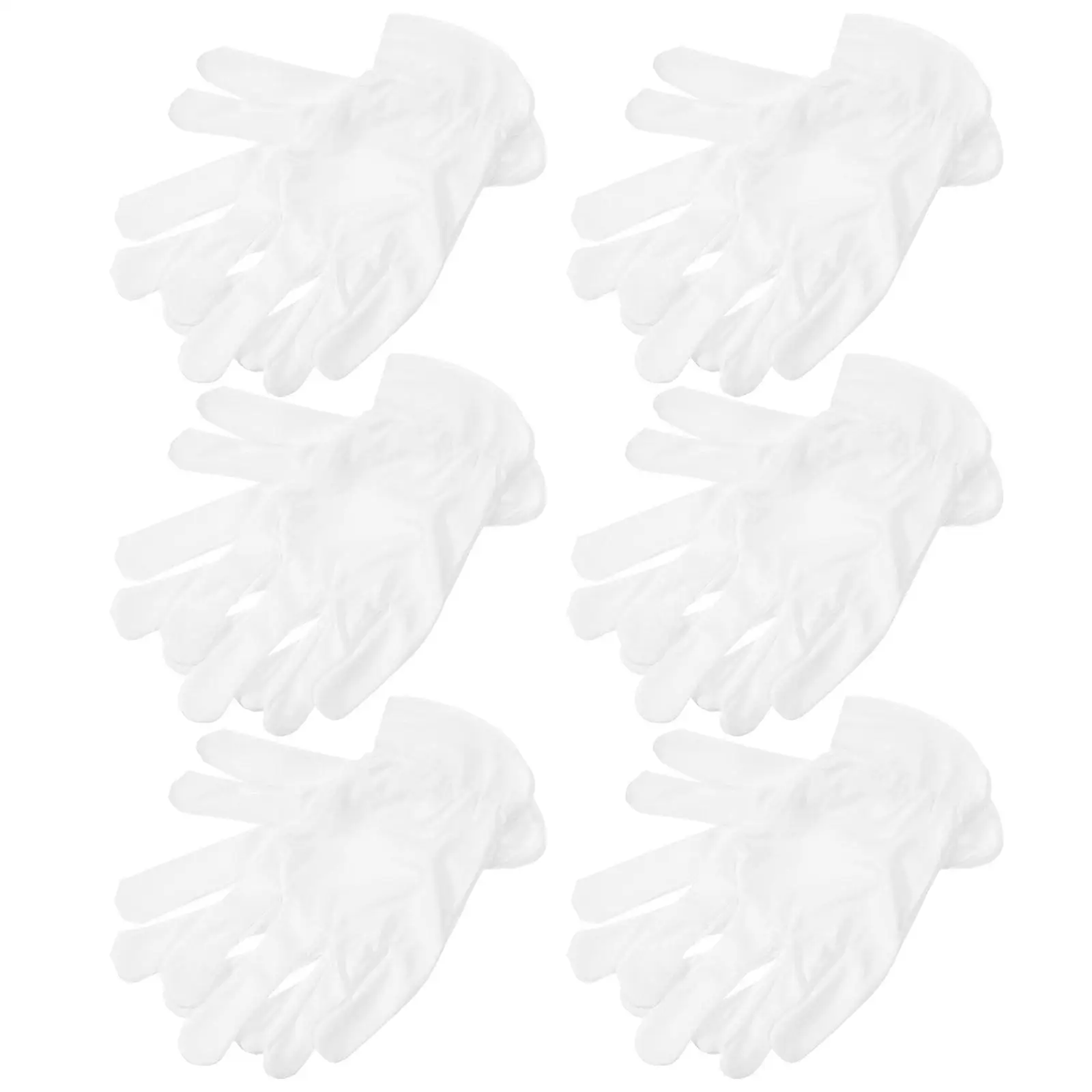 6 Pairs Dust-free Gloves for Jewelry Handling Coin White Fiber Inspection