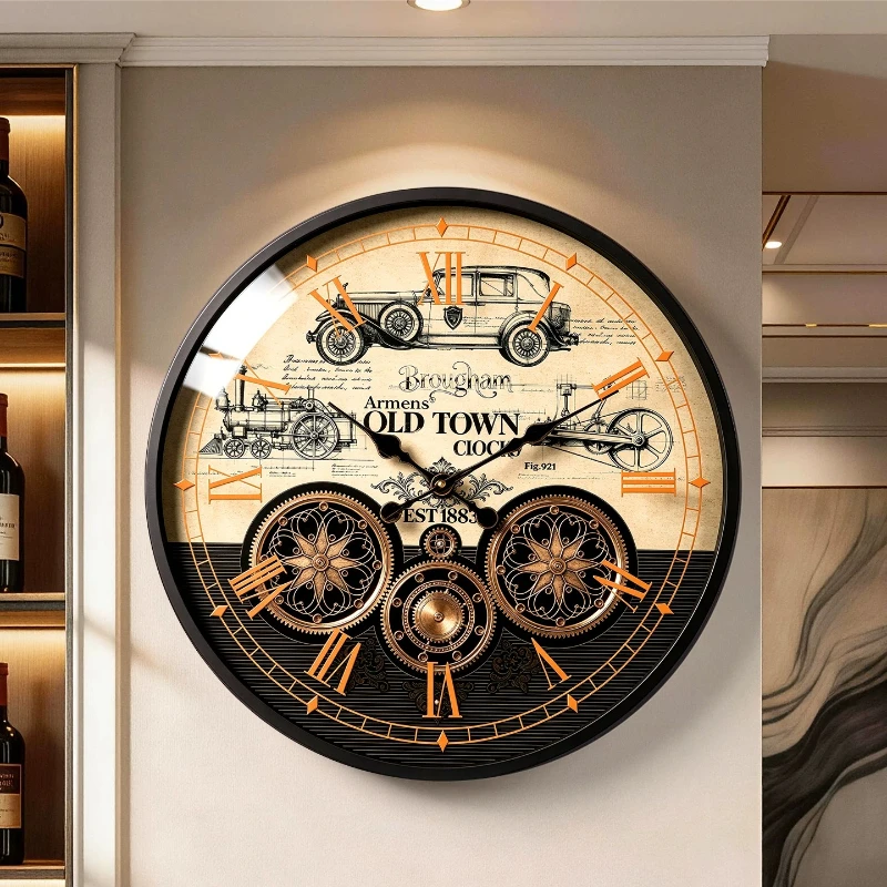 Round Upgrade Wall Clock Fashion Unique Black Design Modern Luxury Digital Clock Living Room Relojes De Pared Home Decor Items
