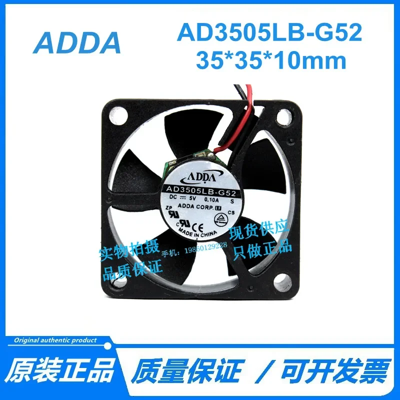 for ADDA AD3505LB-G52 5V 0.10A 35mm 3510 Dual Ball Bearing Silent Cooling Fan