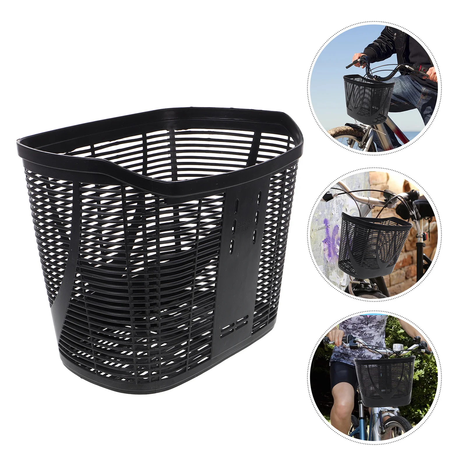

Plastic Bike Basket Large Capacity Front Rear Bicycle Basket for Bikes Daily Commuting Mobility Scooter Attachment