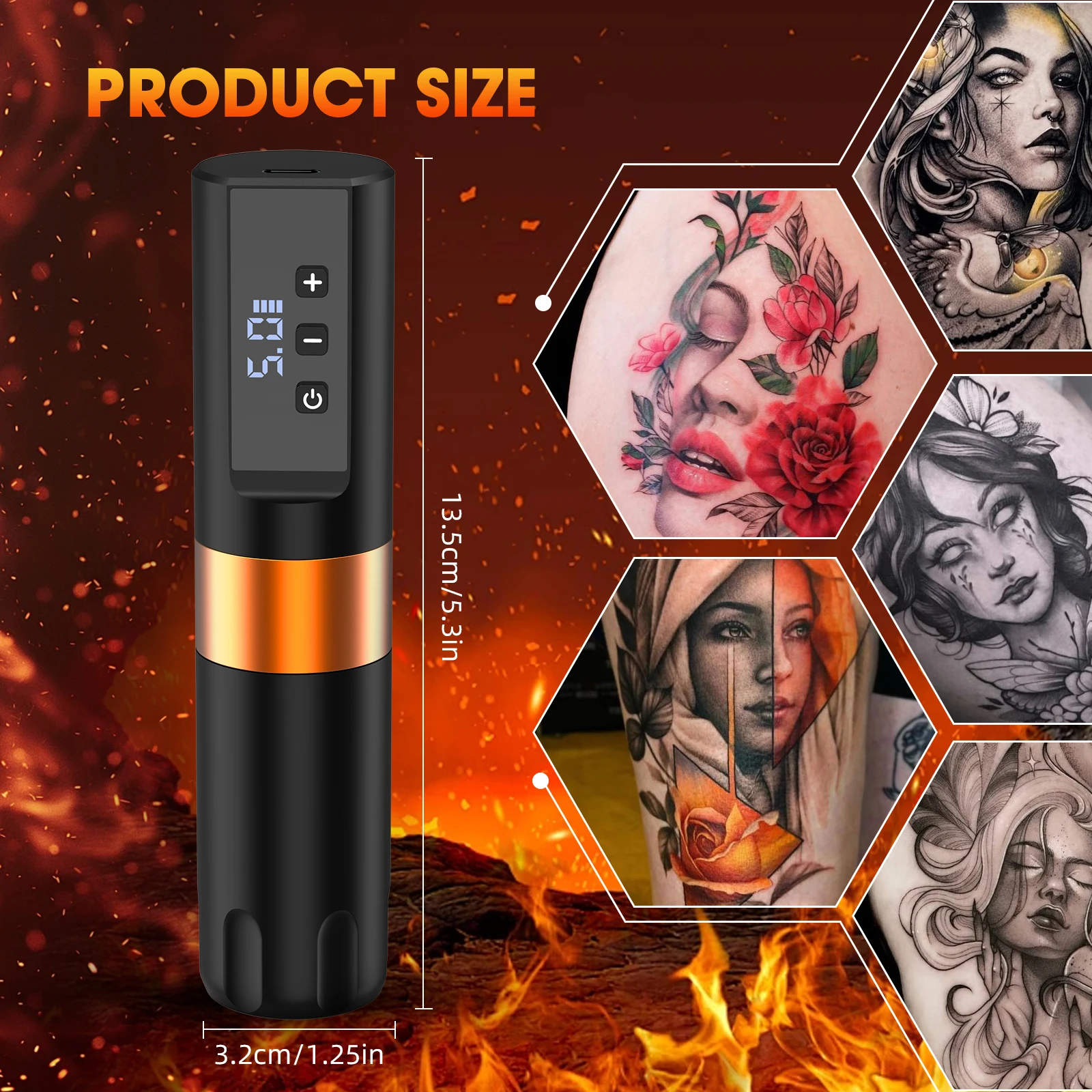 

Портативная тату-машинка с USB-аккумулятором емкостью 2000 мАч профессионального класса для художников и энтузиастов