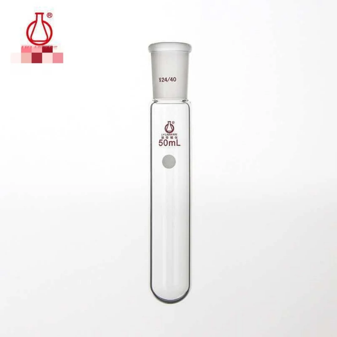 Glass reaction tube Schlenk reaction tube 10/25/50ml LH-420 thick walled high-temperature test tube