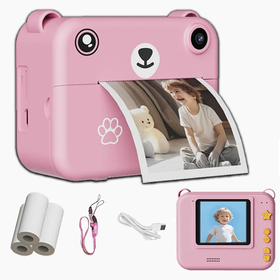 Multifunktionale Kinderkamera ist ein unverzichtbares Halloween-Geschenk. Die Kamera kann sofort drucken und ist eine tragbare kleine Kamera. – Detail 7
