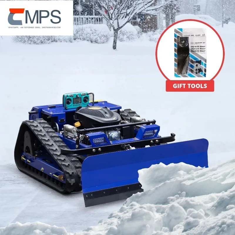 

RC Lawn Mower, Rechargeable Remote Control Grass Cutter With Snow Shovel, Safe and Durable, Perfect for Home Garden Maintenance