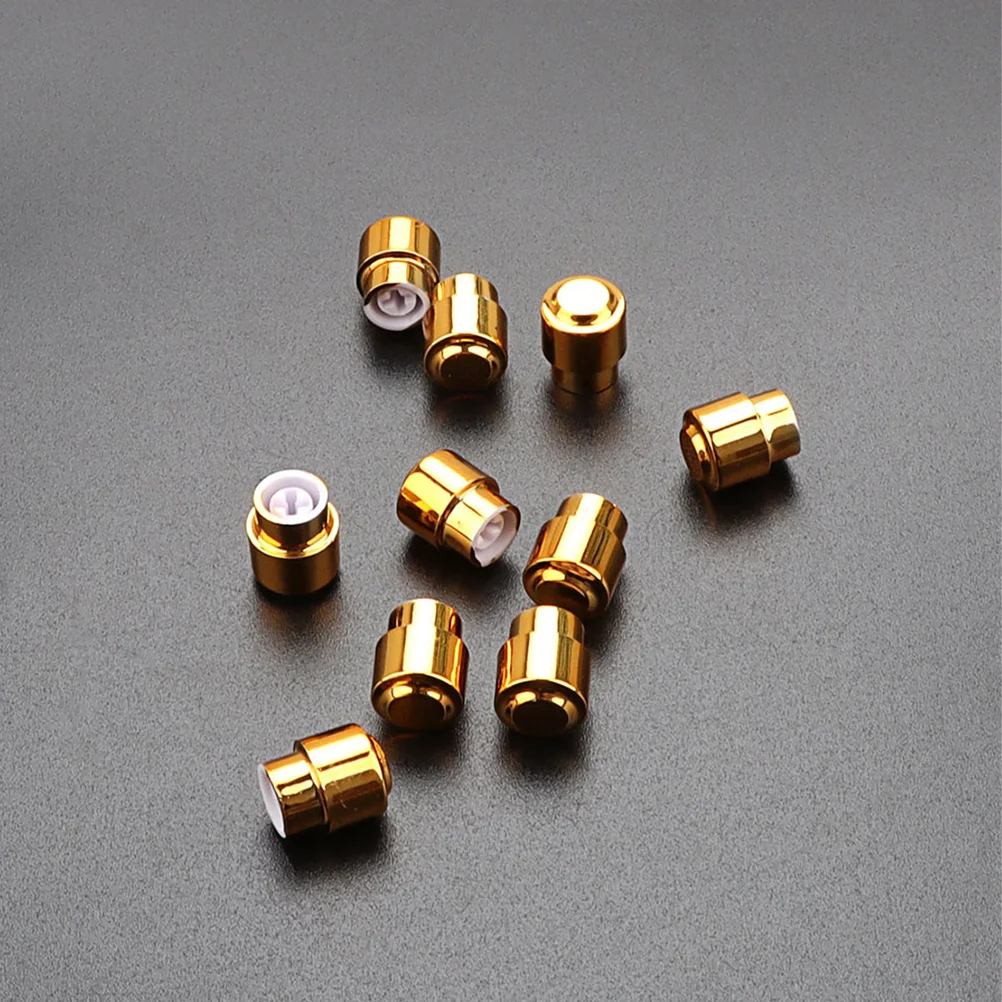 

10 Pcs Switch Guitar Cap The Thread Tip Accessories Golden Plastic Toggle Knob Electric