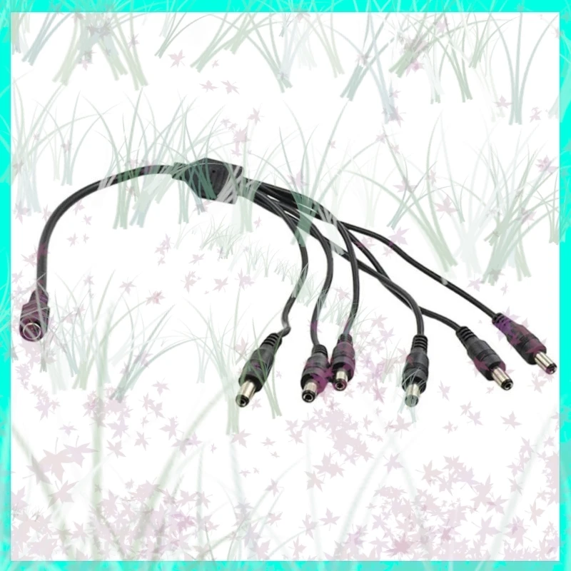 1/5/10pcs 12V DC Power 1 Female to 6 Male Splitter 5.5*2.1mm Plug Cable for CCTV Security Camera Power Supply Adapter E3
