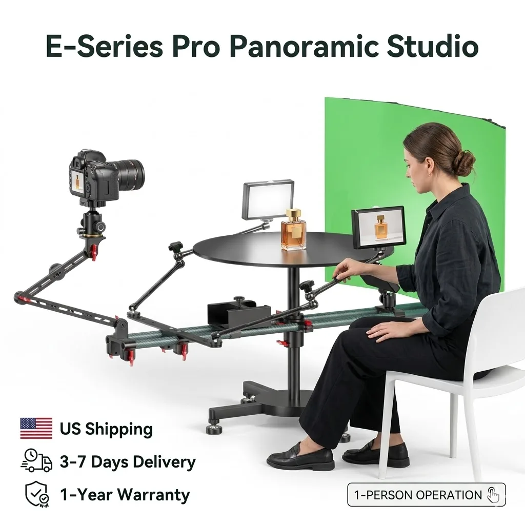 360 Photo Booth Automatic Rotating Platform Panoramic Shooting Stand for Party Wedding Event
