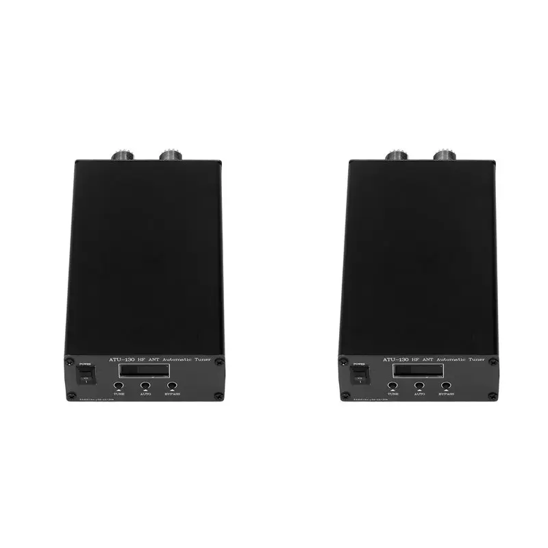 ABUO-2X ATU-130 1.8‑50Mhz 200W Micro-Shortwave Automatic Antenna Tuner 10‑15VDC Organic Light Emitting Diode Display