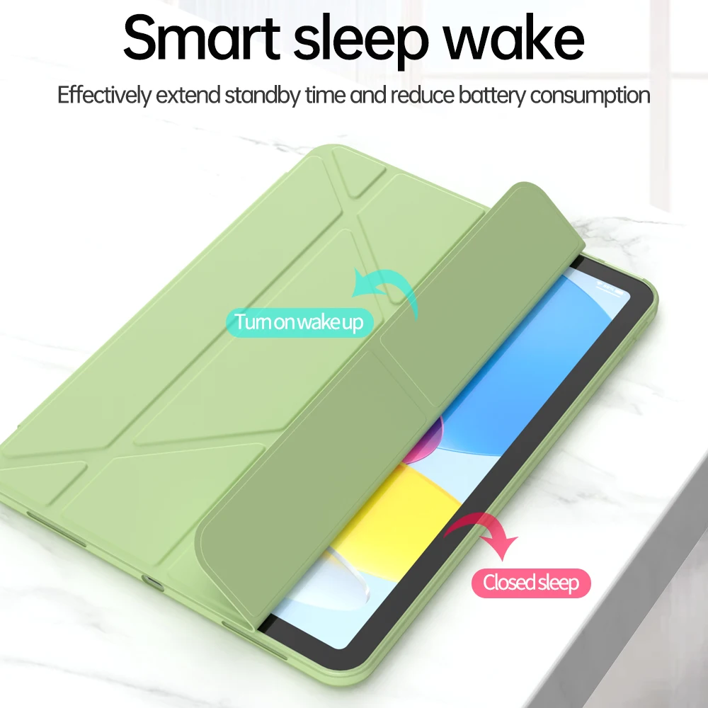 For iPad 10th Generation Case Multi-Fold Magnetic Auto Sleep/Wake Up Smart Cover for iPad 10th Generation Case