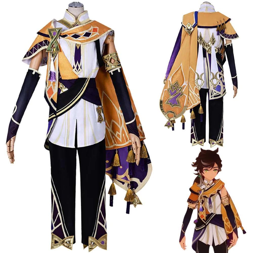 

Sethos Cosplay Men Costume Game Genshines Impact Outfits Fantasia Clothing Male Roleplay Fantasia Halloween Party Suits Boys