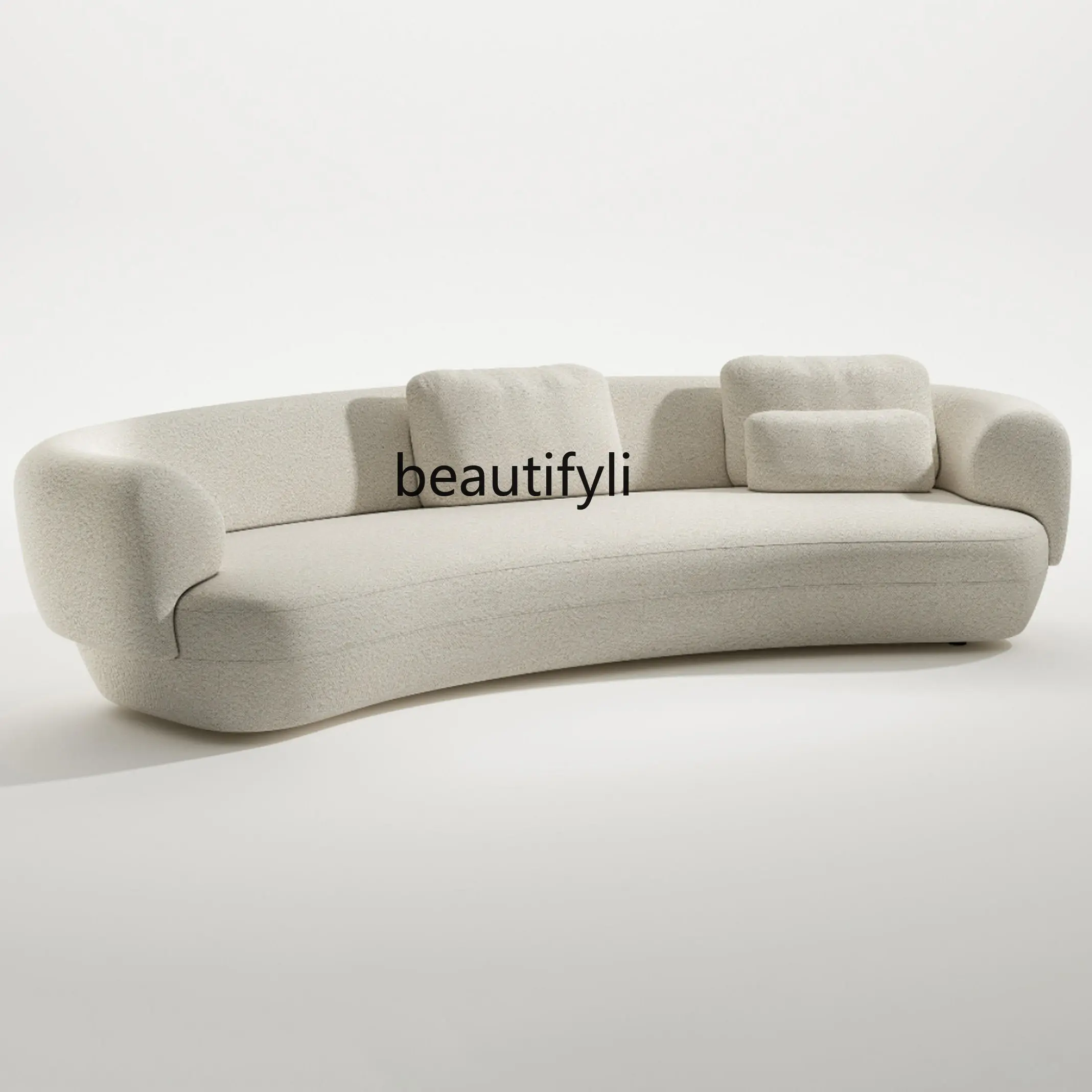 

Nordic light luxury fabric sofa Italian curved sofa B & B, designer three-person sofa