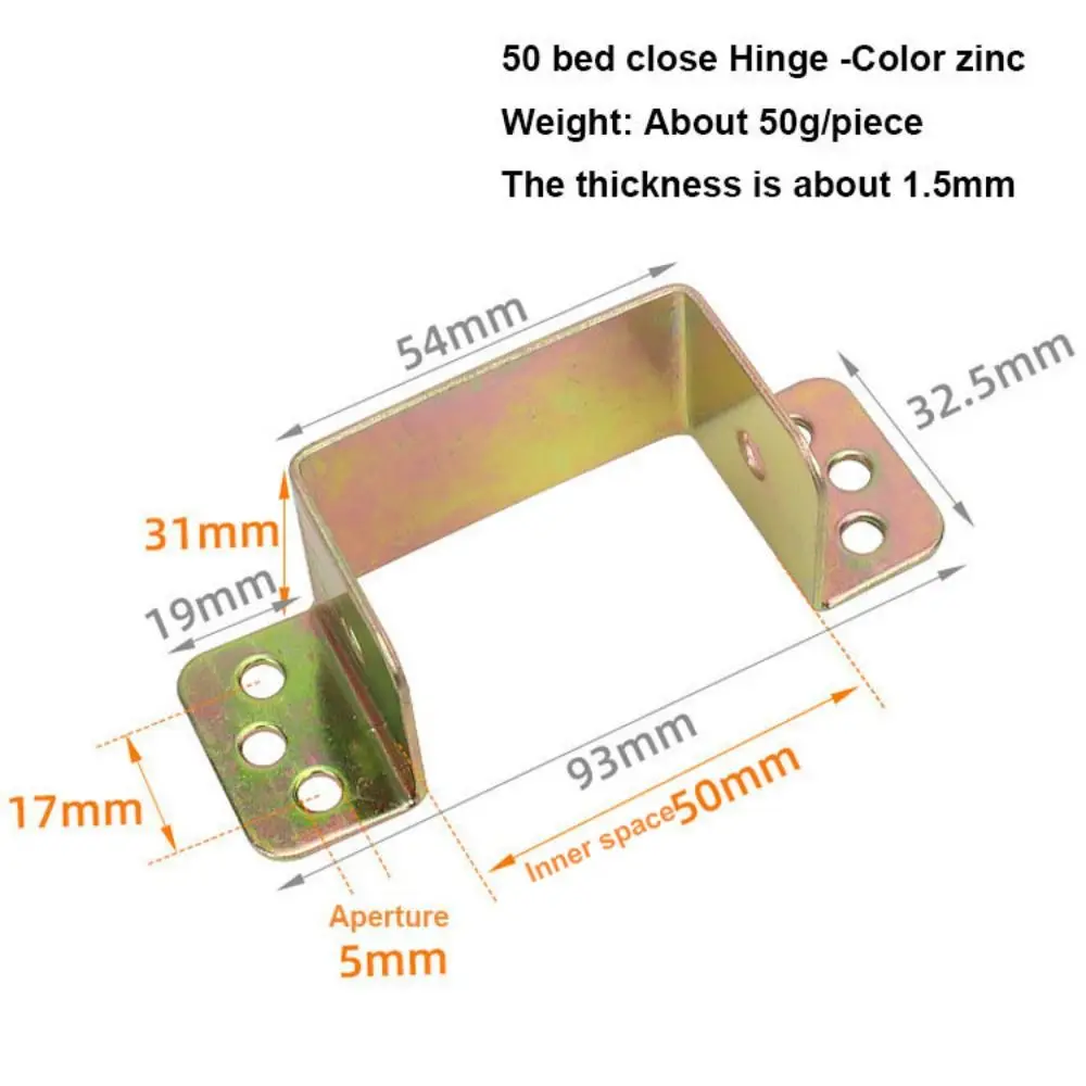 11-Stil-Bettscharniere, verdickt, einfach zu installieren, Bett-Hardware-Zubehör mit Schrauben, hohe Qualität