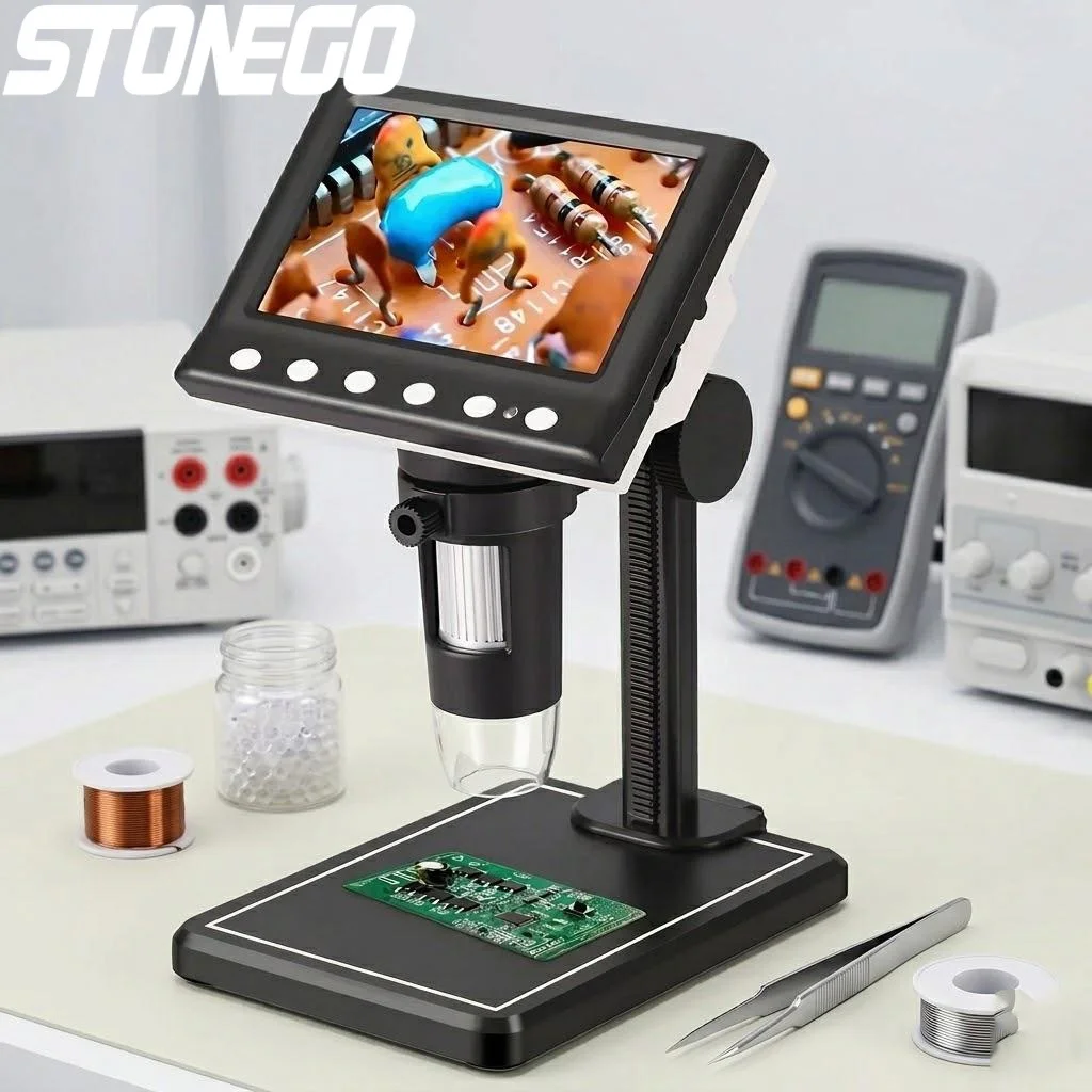 

Precision Microscope for Physics Education 1000X Magnification with 8 LED Lights and 32GB Storage for School Lab Use