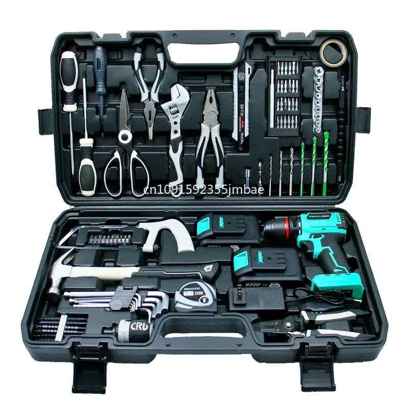 Brushless Electric Drill Household Tool Box Set Pistol Drill Car Electrical Hardware Tool Set Electric Screwdriver In Stock in s