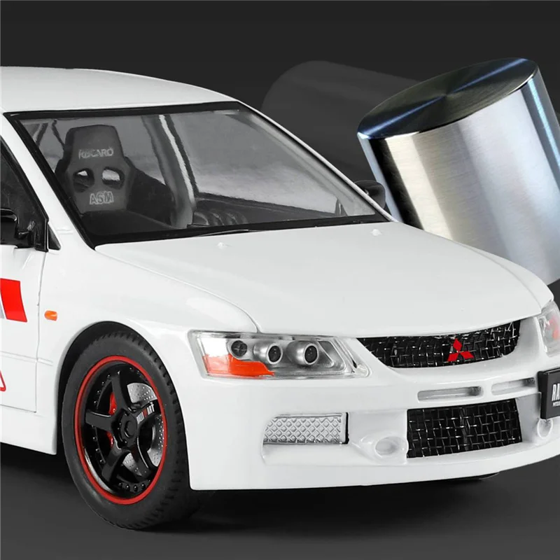1:24 Mitsubishi Lancer Evolution EV09 Alloy Sports Car Model Diecasts Track Racing Car Vehicles Model Sound Light Kids Toys Gift