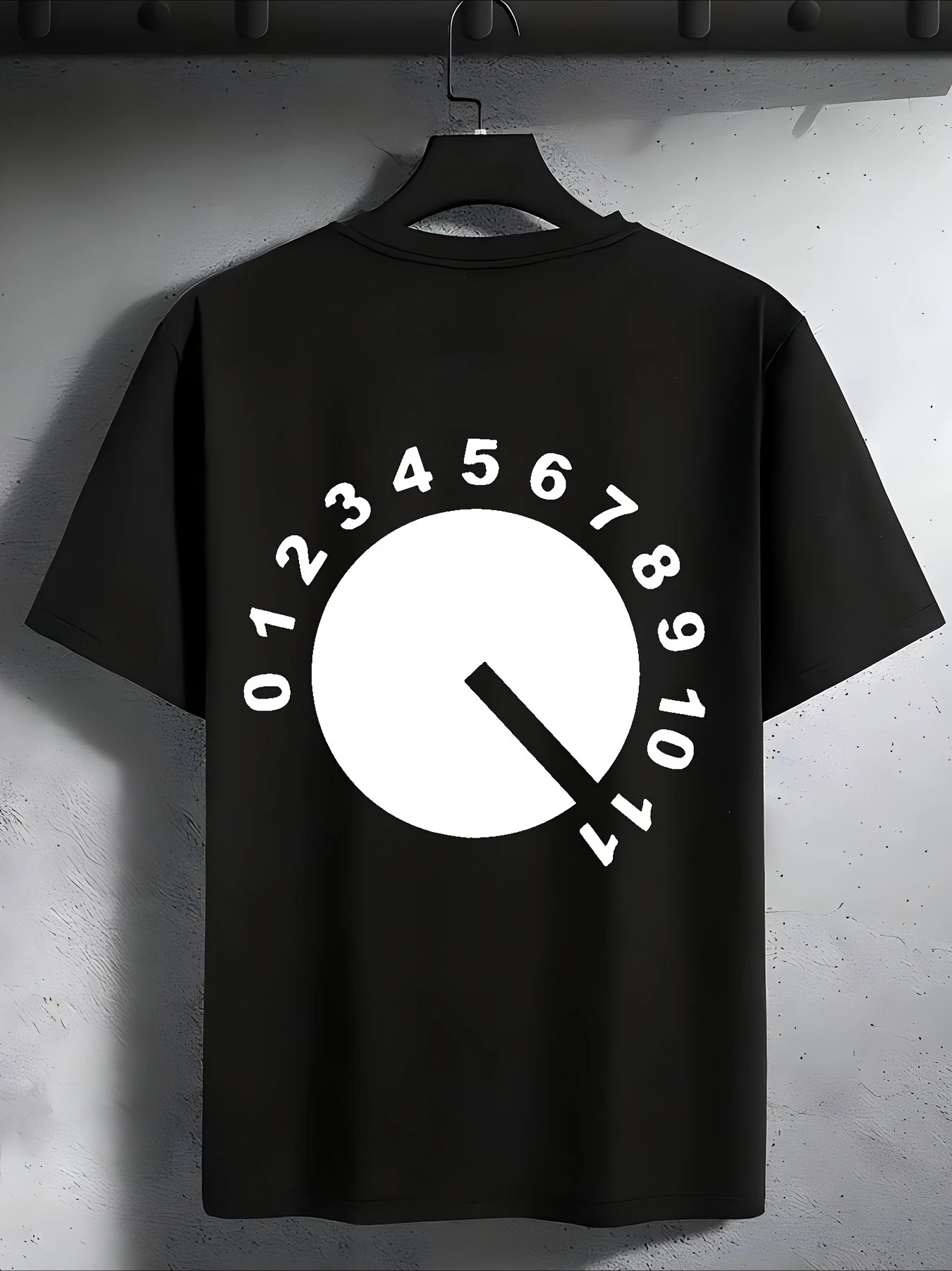 100% cotton, vintage dial phone summer printed round neck men's T-shirt.