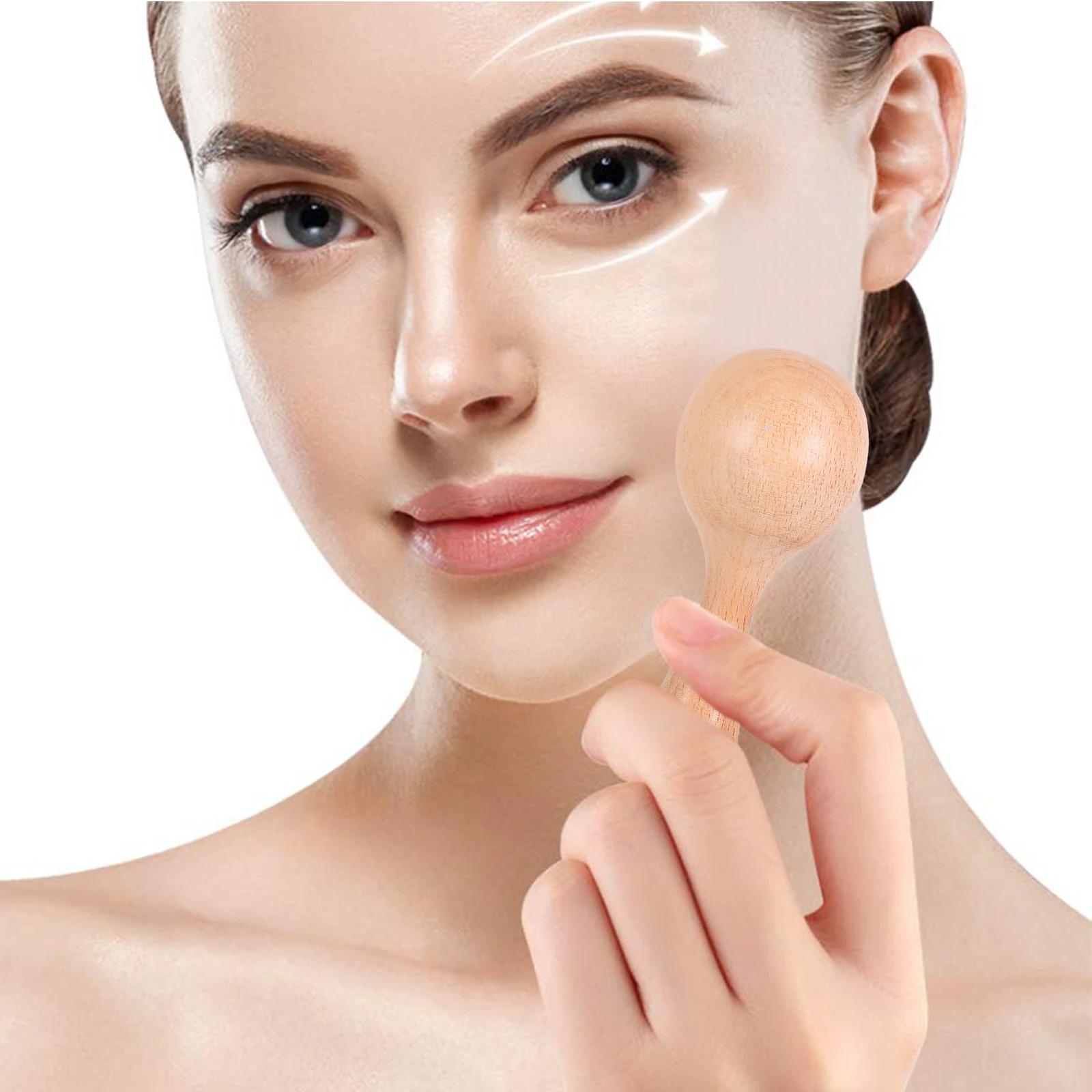 

2pcs Wooden Massage Stick Portable Handheld Body Roller For Back Neck Face Hands Feet Muscle Relief Therapy Tool Massage Wooden