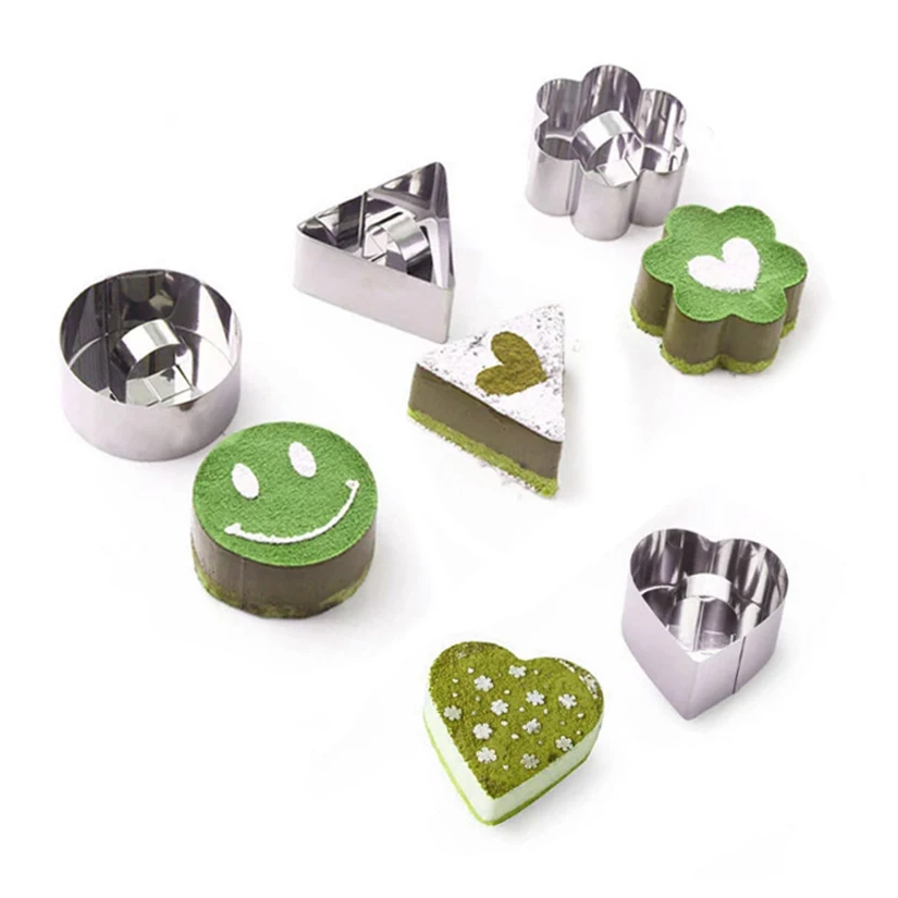 Round Heart Shape Stainless Steel Cutter Mousse Ring Tiramisu Cheese Cake Cutter Mold Tool