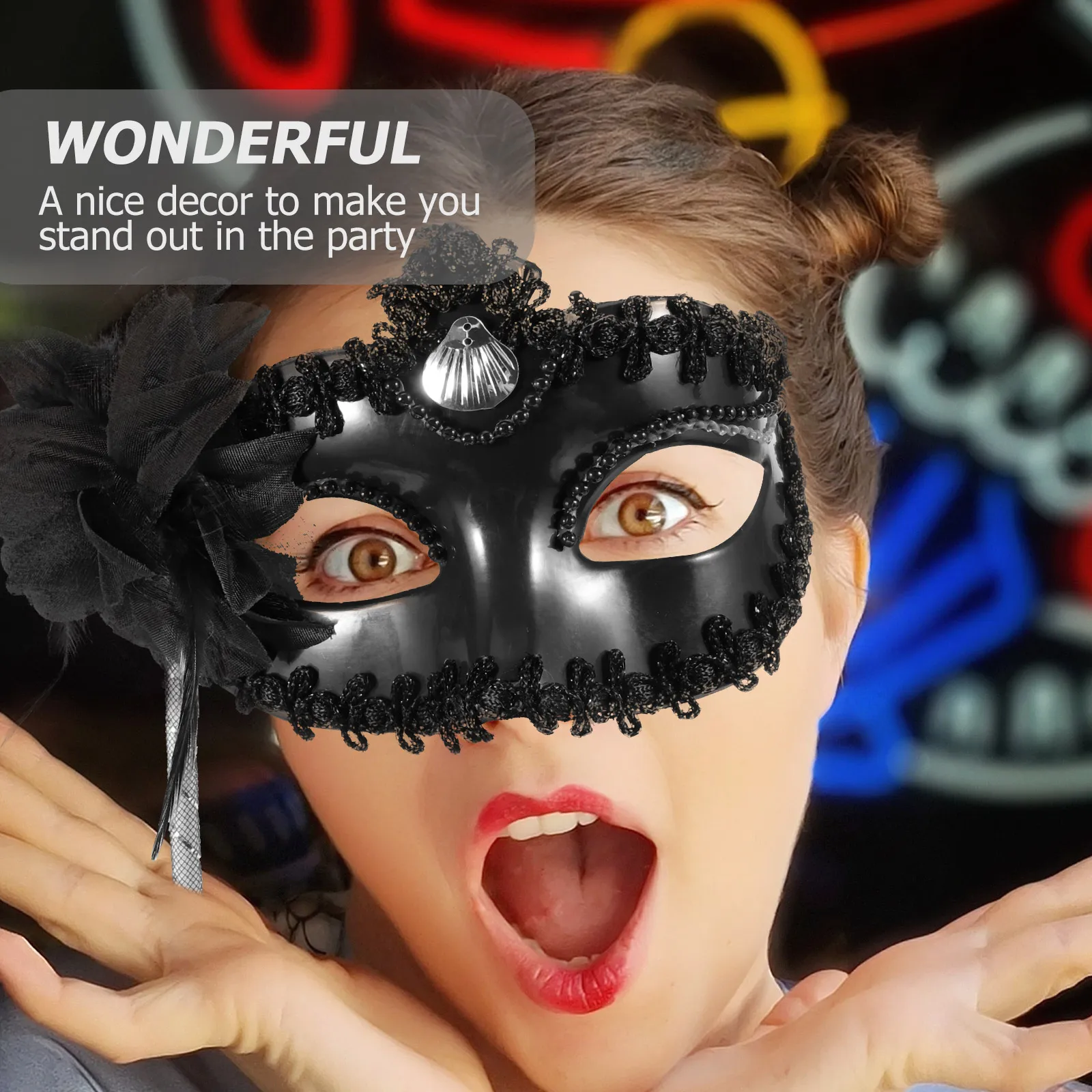 

Маскарадная маска на палочке для кружевной руки, маски с героями мультфильмов на Хэллоуин, черная золотая фольга, отслаивающаяся мисс