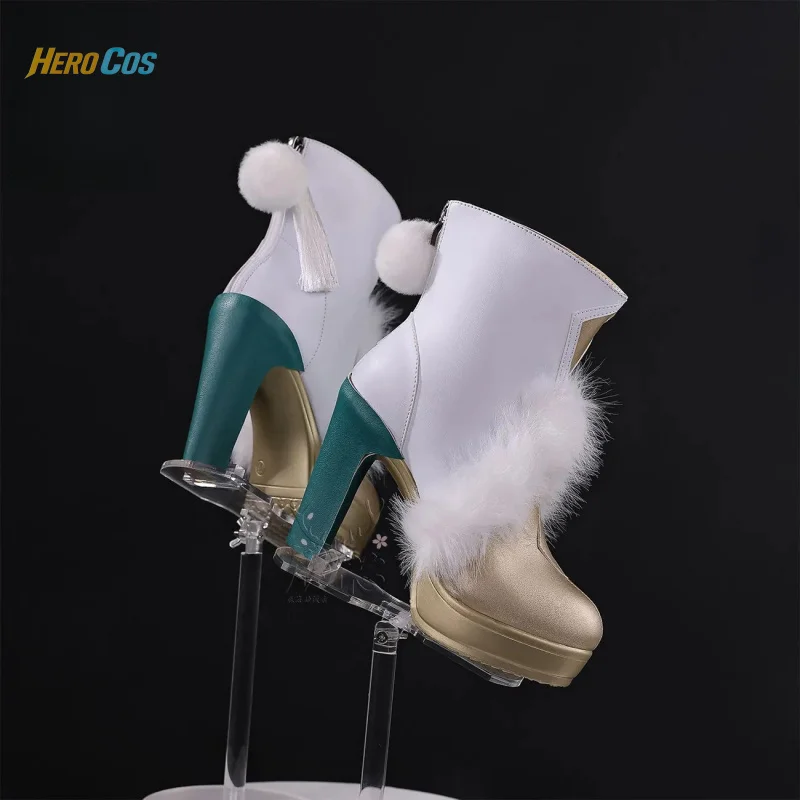 Genshin Impact Zibai Cosplay Shoes Footwear Halloween Party Costumes Accessory HERO Cos view 3