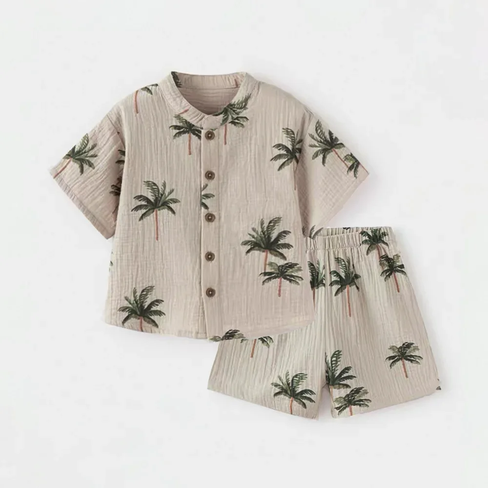 

Toddler Baby Summer Casual Clothes Sets Print Short Sleeve Kids T-shirt Tops Short Pants Boys Clothes 2Pcs Baby Boy Clothes Sets