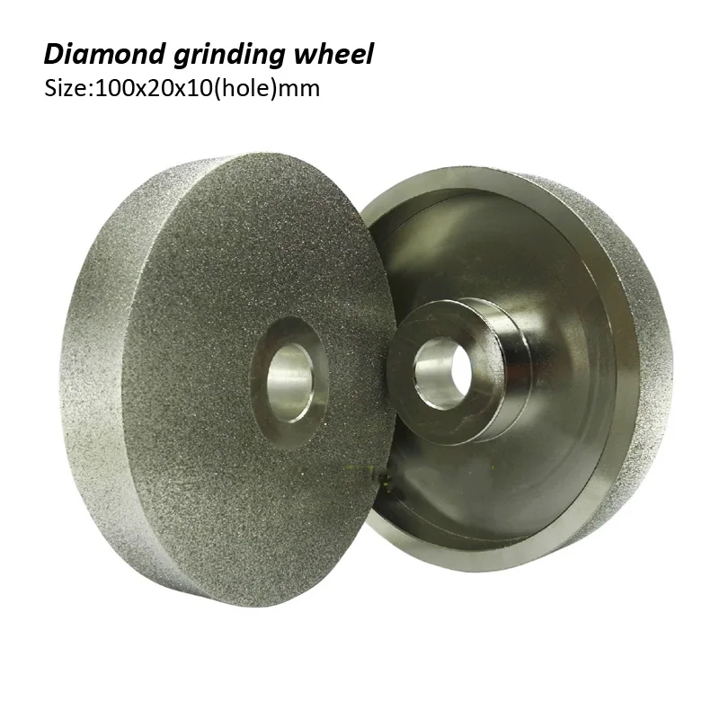 100x20x10(hole)mm Electroplated Grinding Wheel Tungsten Steel Glass Gemstone Alloy Ceramic Parallel Sharpening Wheel
