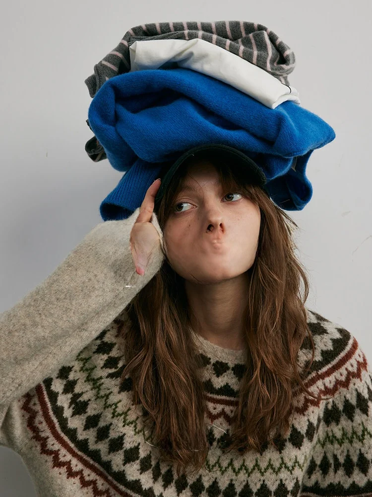 

Women's Casual Woolen Knitwear Fair Isle Retro Floral Long Sve Autumn Winter Faionable Soft Comfortable Breathable Top