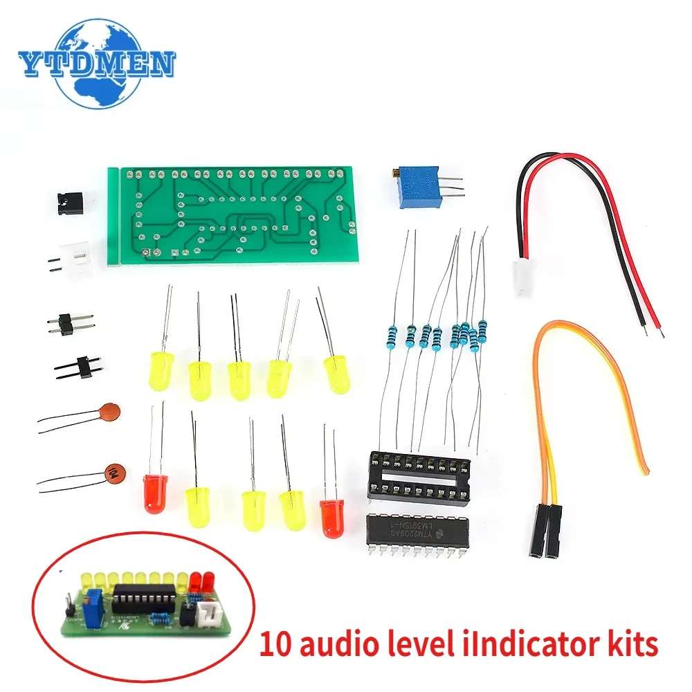 LM3915 Soldering Training Kit 10 LED Sound Audio Spectrum Analyzer Level Indicator Kit DIY Electoronics