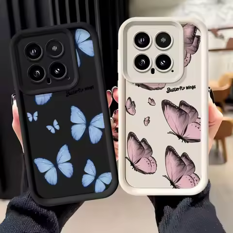 Phone Cover Case for Xiaomi Poco F8 C61 X3 Pro X3 NFC C50 C51 Red Blue Butterfly