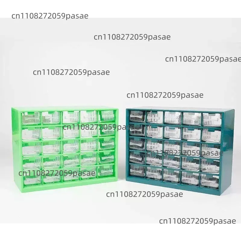 25-Piece Transparent Drawer-Style Parts Box, Large-Capacity Tool Storage Cabinet, Hardware Organizer with Dividers