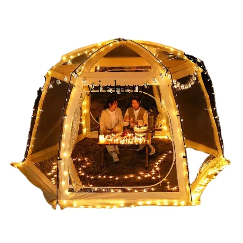 Transparent Tent Outdoor Camping Overnight Rain-Proof Thickened Starry Sky Room Outdoor Camping Yurt