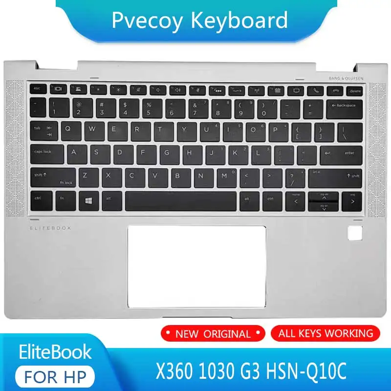 

Новый чехол для ноутбука HP EliteBook X360 1030 G3 HSN-Q10C, упор для рук, клавиатура, американская английская версия, верхняя крышка