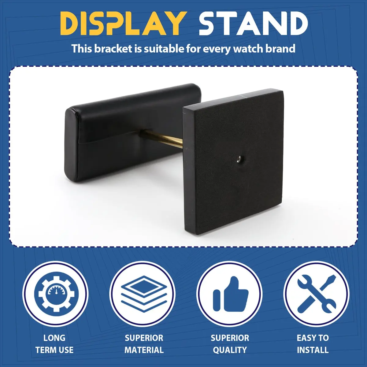 ABQR Zwart Marmeren Basis Horlogestandaard Gouden Metalen Staaf Display Props Armband Sieraden Verlengen Plaatsing Stand