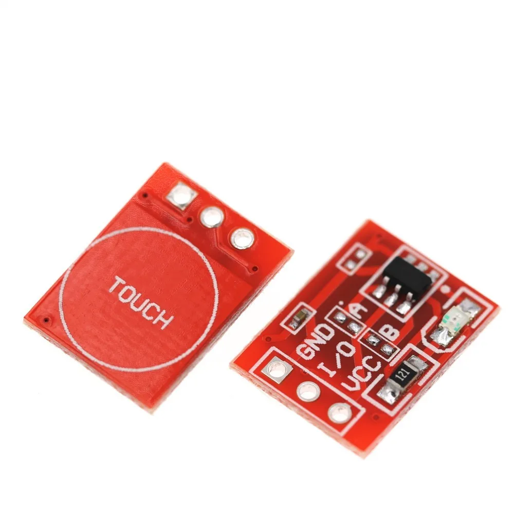 100/200/300/400PCS TTP223 Capacitive Touch Button Module Single Channel Self Locking Touch Switch Capacitor Type Touch Sensor