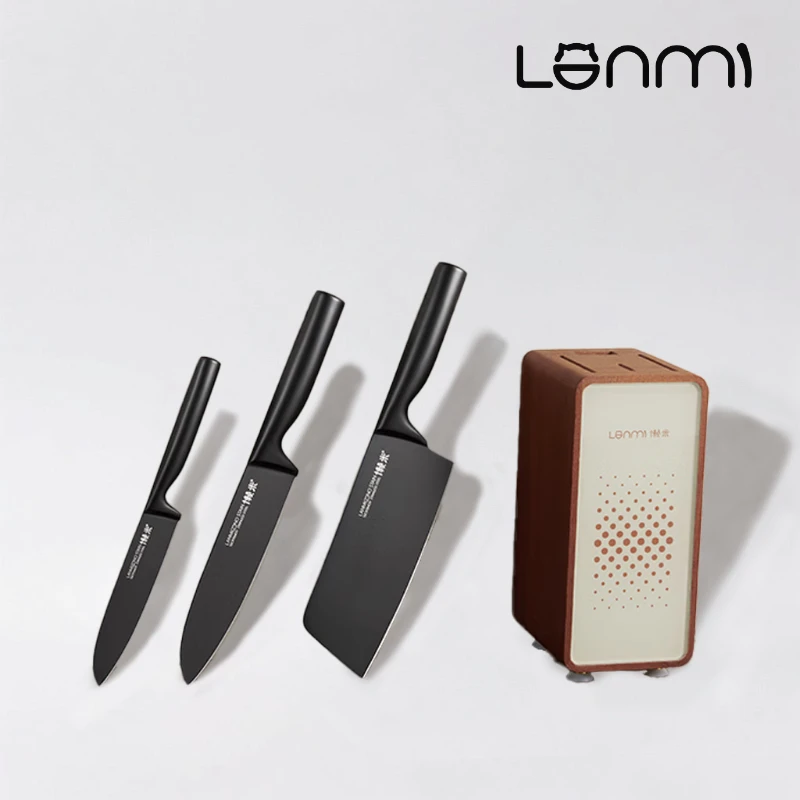 

LANMI 3-in-1 Nocturne Series Knife Set Chef's Knife Slicing Knife Fruit Knife 400 Stainless Steel Apartment Essential Knife Set