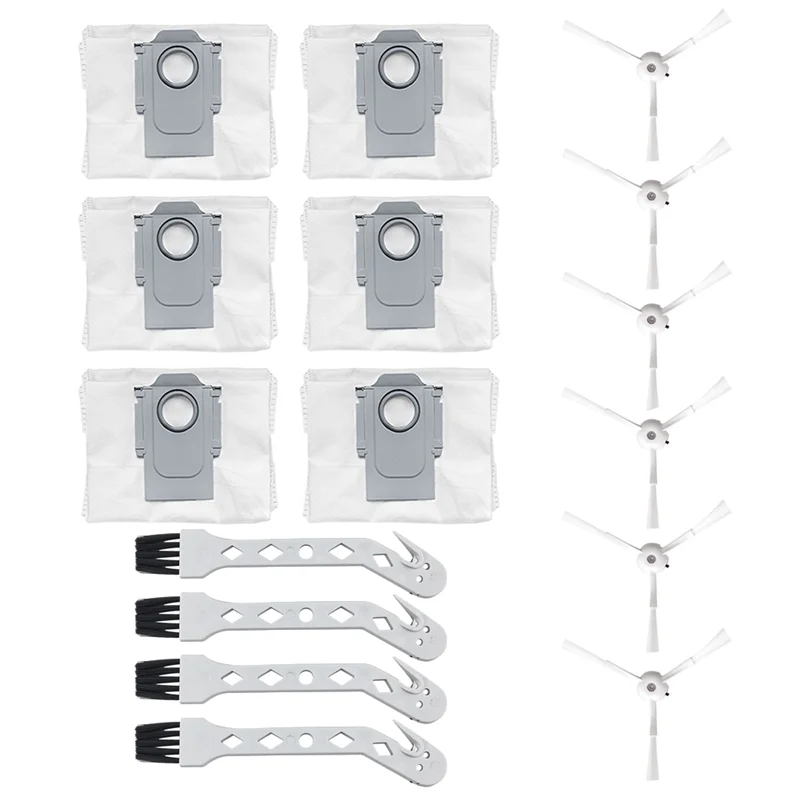 BAAM-تنطبق على Roborock جهاز آلي لتنظيف الأتربة S7maxv Ultrag10s Pro كيس لجميع الغبار فرشاة جانبية استبدال الملحقات فرشاة