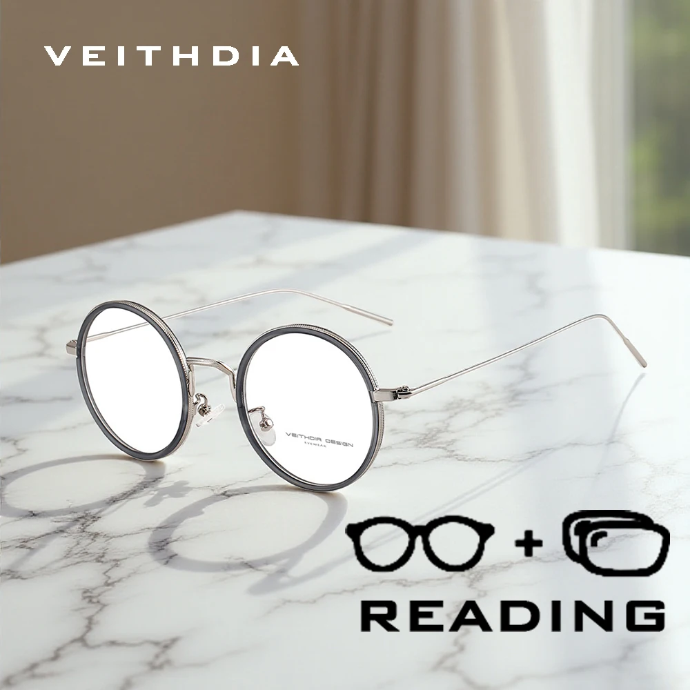 

VEITHDIA, новый стиль, модная оправа для очков для чтения TR90 + поликарбонатные линзы из сплава с защитой от синего луча + 1,00 +1,50 +2,00 +2,50 R12250