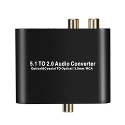 5.1ch Naar 2.0 Stereo Digitale Audio Converter Dts/Ac3 Voor Dolby Decodering Spdif Ingang Naar 5.1 Decoder Spdif Coaxiaal Tot 3.5Mm/Rca