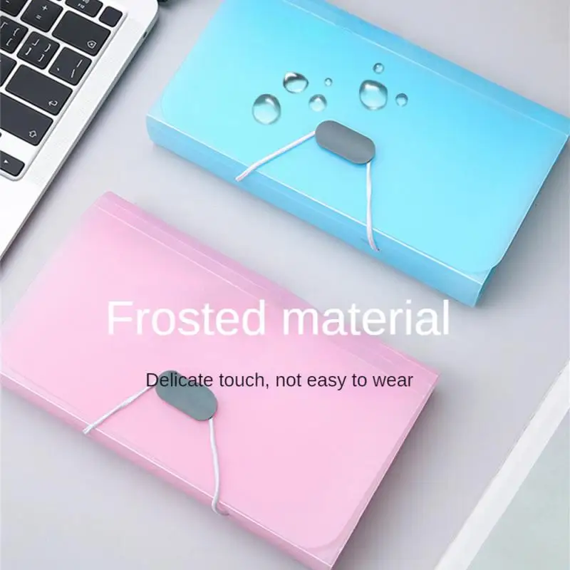 Multi-layer 13 Grids  Expanding Wallet File Folder Buckle Organ Bag Large Capacity School Office Data Storage Organizer Pouch