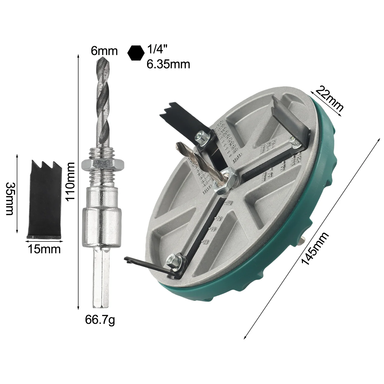 Brightness Diameter Range Woodworking Hole Opener Adjustable 45-130mm Hole Opener For Wood Multifunctional Hole Saw