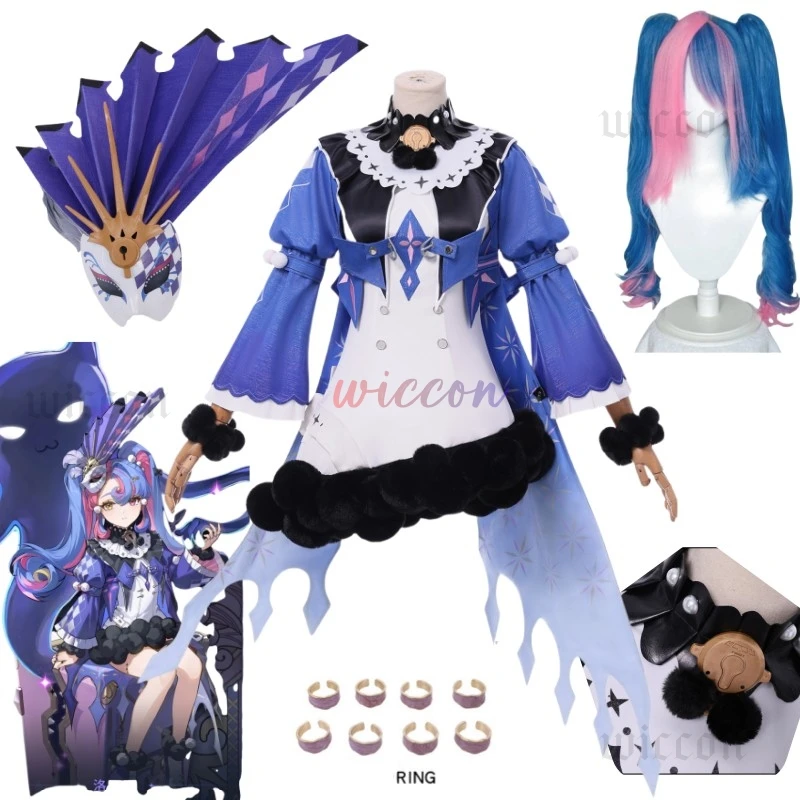 Roccia Cosplay Costume Wig Dre - Cosplay Floating Prop ulasan dan harga