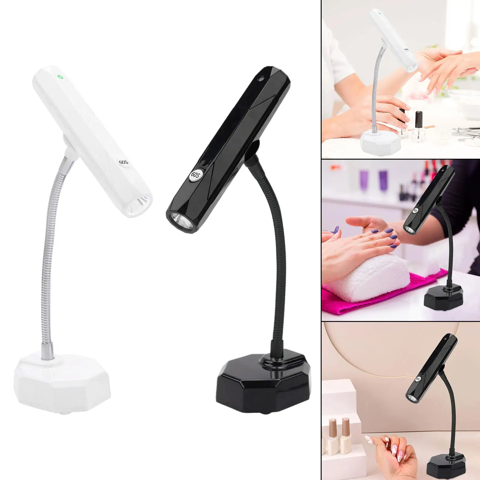 Nail Lamp Portable Swivel for Gel Nails DIY Manicure Nail Art for Fast Drying Gel Curing Light Handheld Gel Lamp Mini Nail Dryer