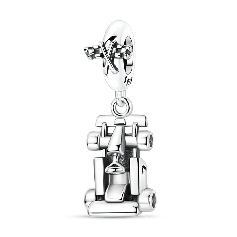 Abalorios de Plata de Ley 925 Go-Kart, cuentas de circonio CZ, compatibles con Pulsera Original, regalo de joyería DIY para mujer