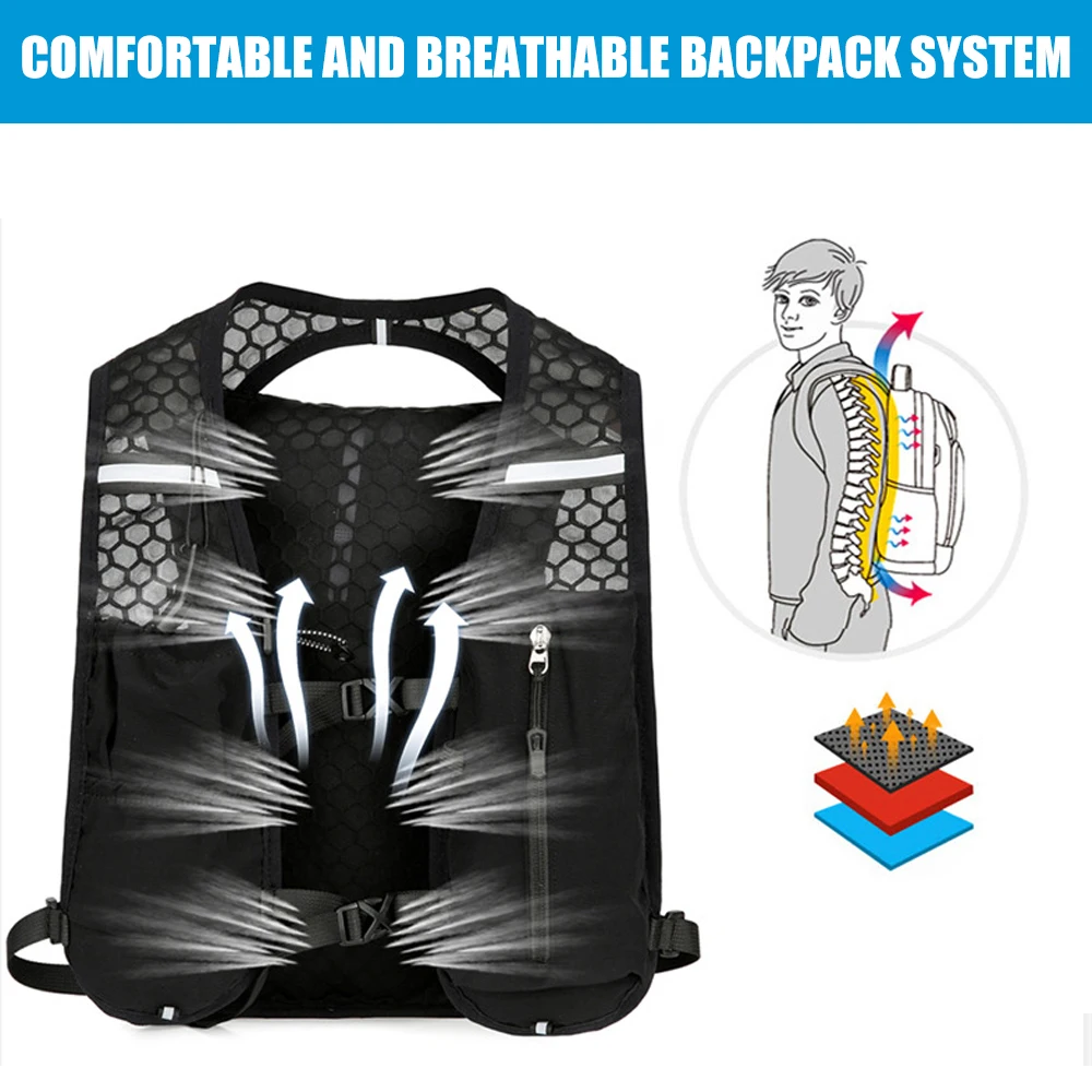 CXMMGG 1 قطعة سترة ترطيب الجري حزمة المياه على ظهره للنساء الرجال 5.5L 5L عداء درب سباق ماراثون الدراجات التنزه الركض