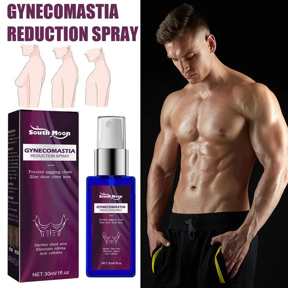 30ml Gynecomastia Cellulite Reduction Spray Instant Muscle Accelerating Hardening Sprayer For Men Chest Fat Tight Chest Muscle