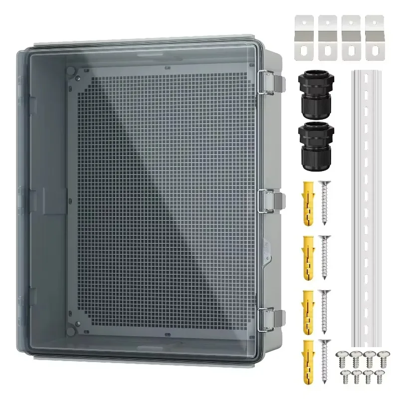 Outdoor waterproof electrical box, ABS transparent Nema 4 wireless router circuit breaker, plastic casing box