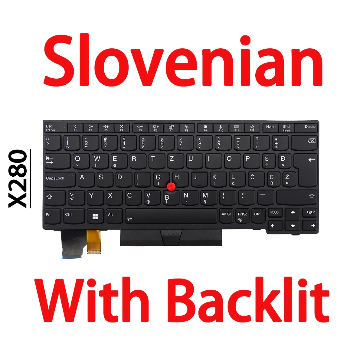 Imagem -03 - Teclado Norueguês Italiano Sueco Esloveno Suíça Checo Eslovaco Grego para Lenovo Thinkpad X280 A285 X390 X395 L13 Gen1