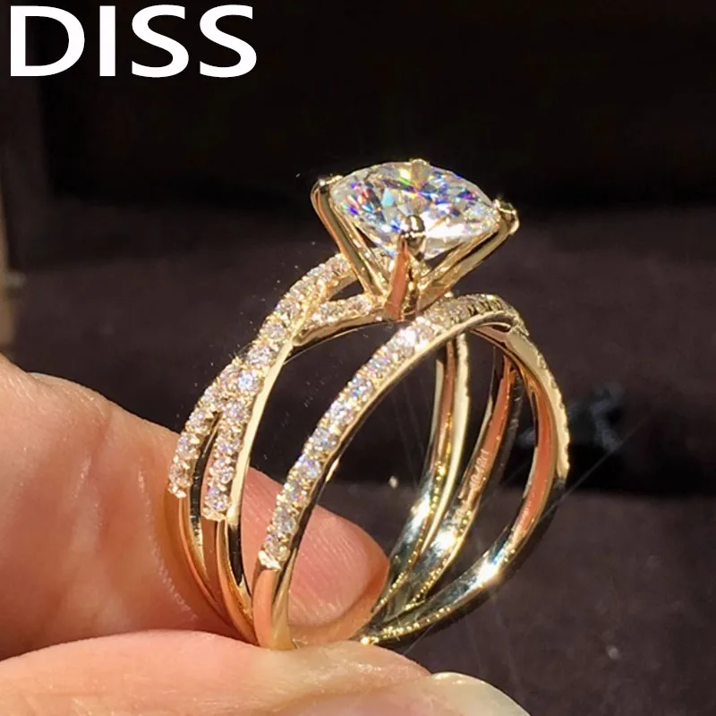 

1 2 3 4 5 6Carat Real Solid Au375 9K Yellow Gold Ring Round shape Moissanite DiamondWomen Engagement Anniversary Wedding Ring
