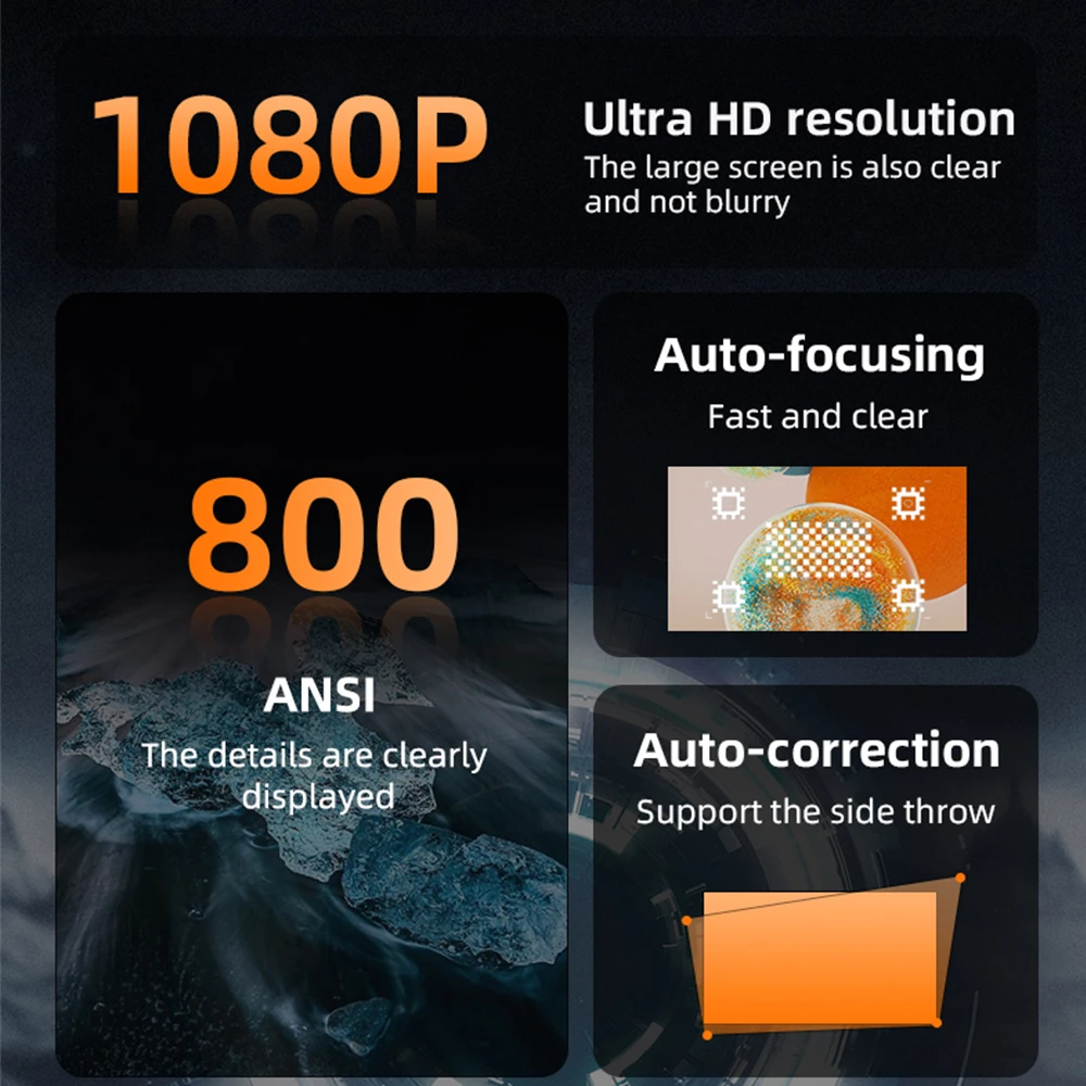 ZXY LONNST Full HD 1080P Projector L41 Pro Android WiFi  ]LED Projector Native 1920 X 1080P 3D Home Theater Smart Phone Beamer